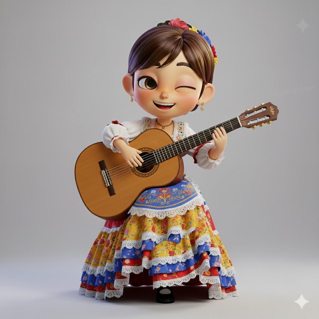 Lucía con guitarra Lucía con guitarra